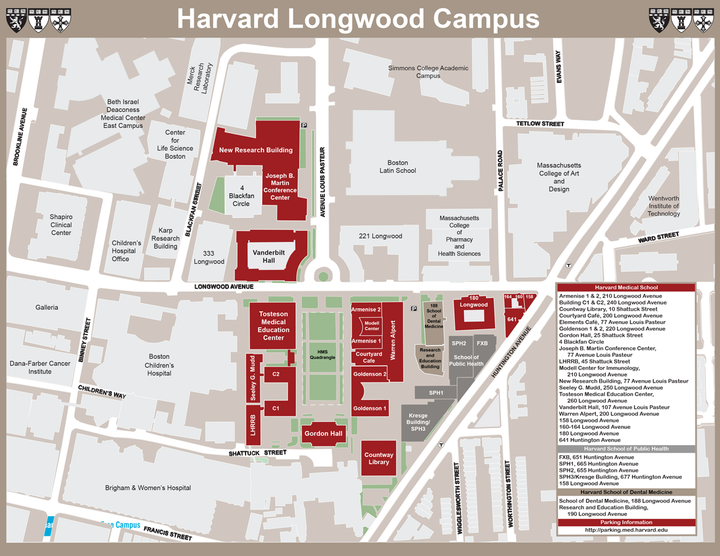 Harvard Longwood Campus Map